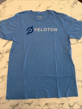 Peloton Blue Short-Sleeve Logo Tee